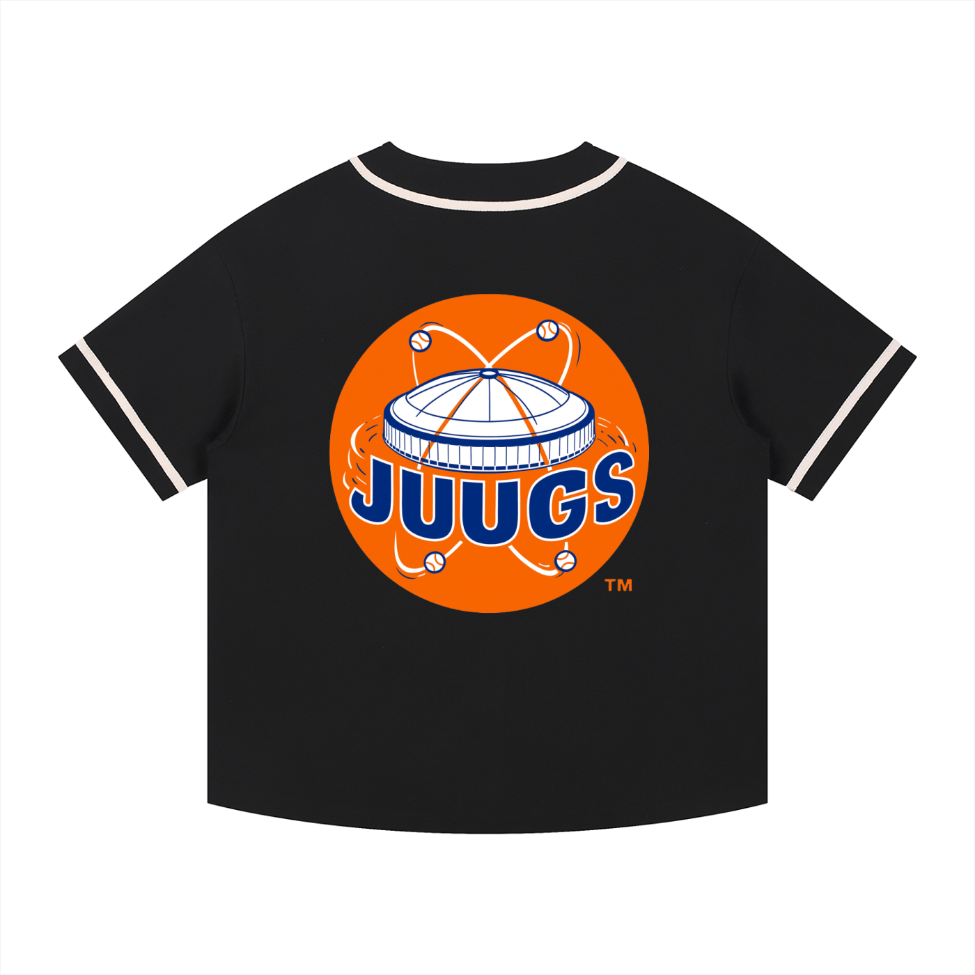 “Houston Juug Boiiz” Contrast Piped Button-Up Jersey