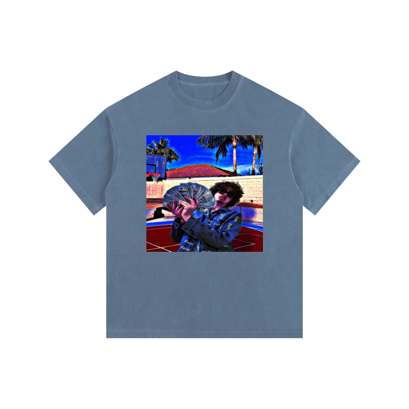 “Ballin II” Vintage Washed Oversized Cotton T-Shirt