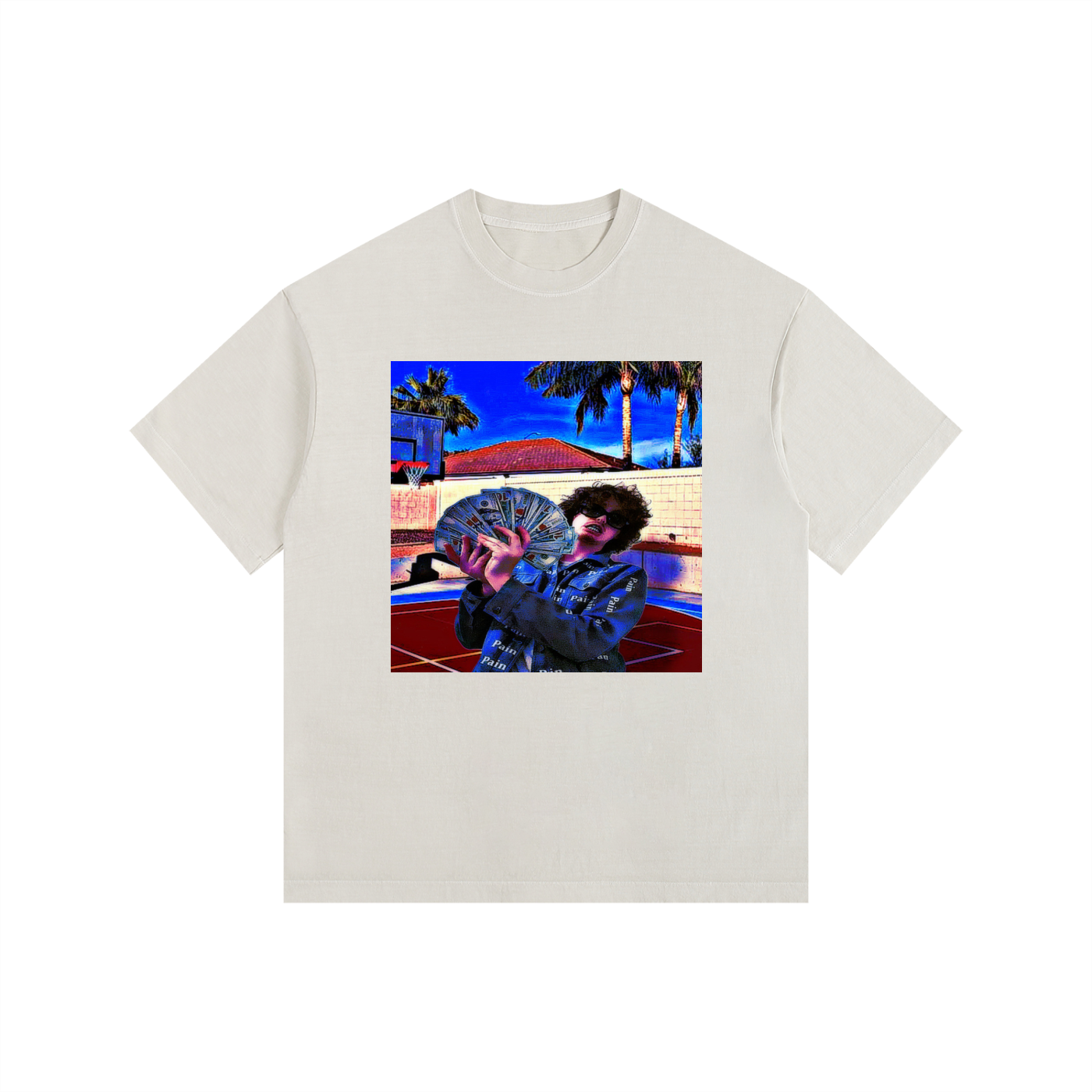 “Ballin II” Vintage Washed Oversized Cotton T-Shirt