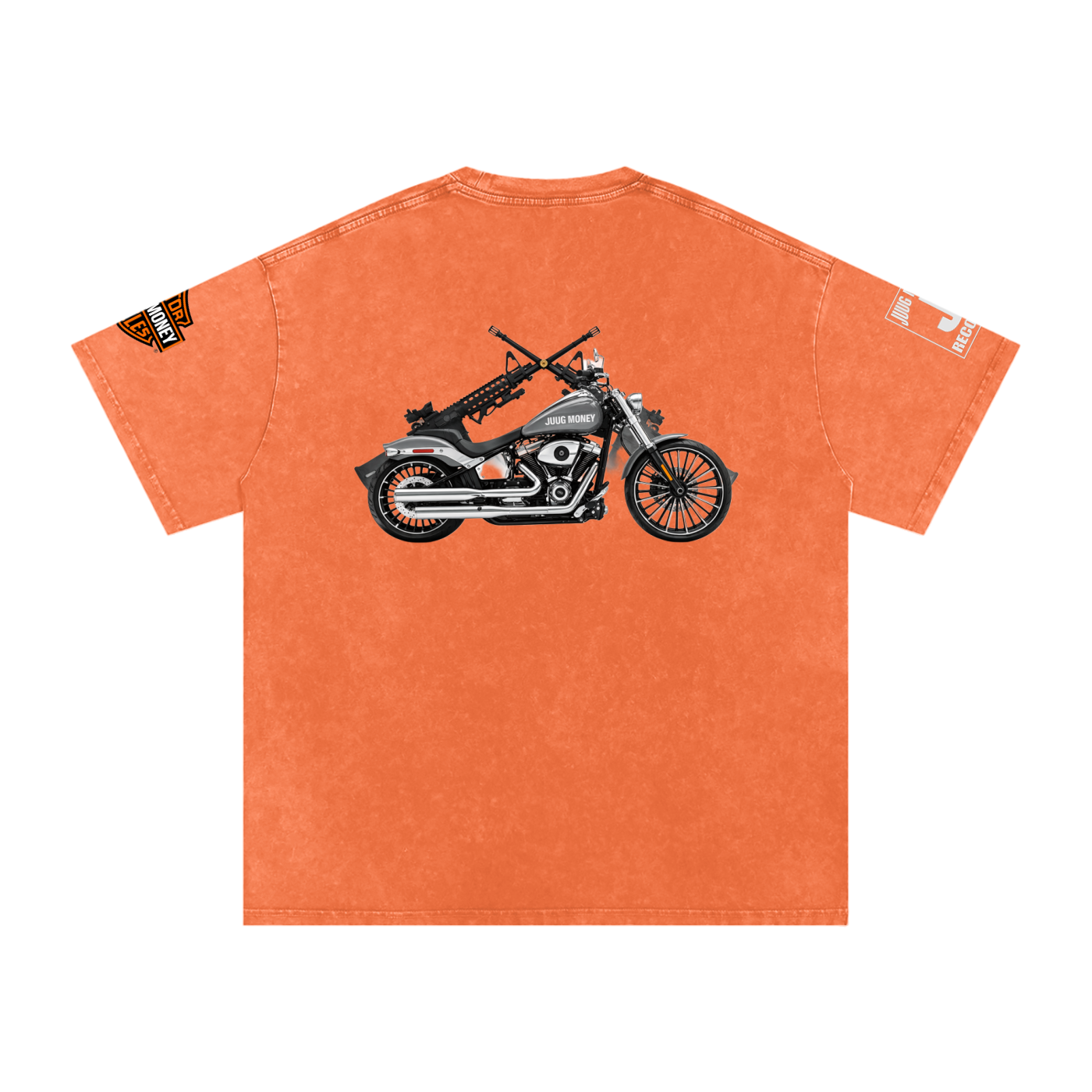 “Juug-Davidson” Snow Washed Oversized Cotton T-Shirt