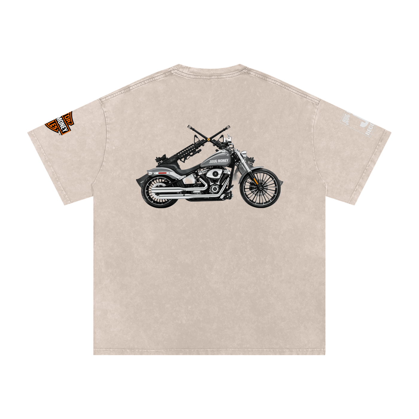 “Juug-Davidson” Snow Washed Oversized Cotton T-Shirt