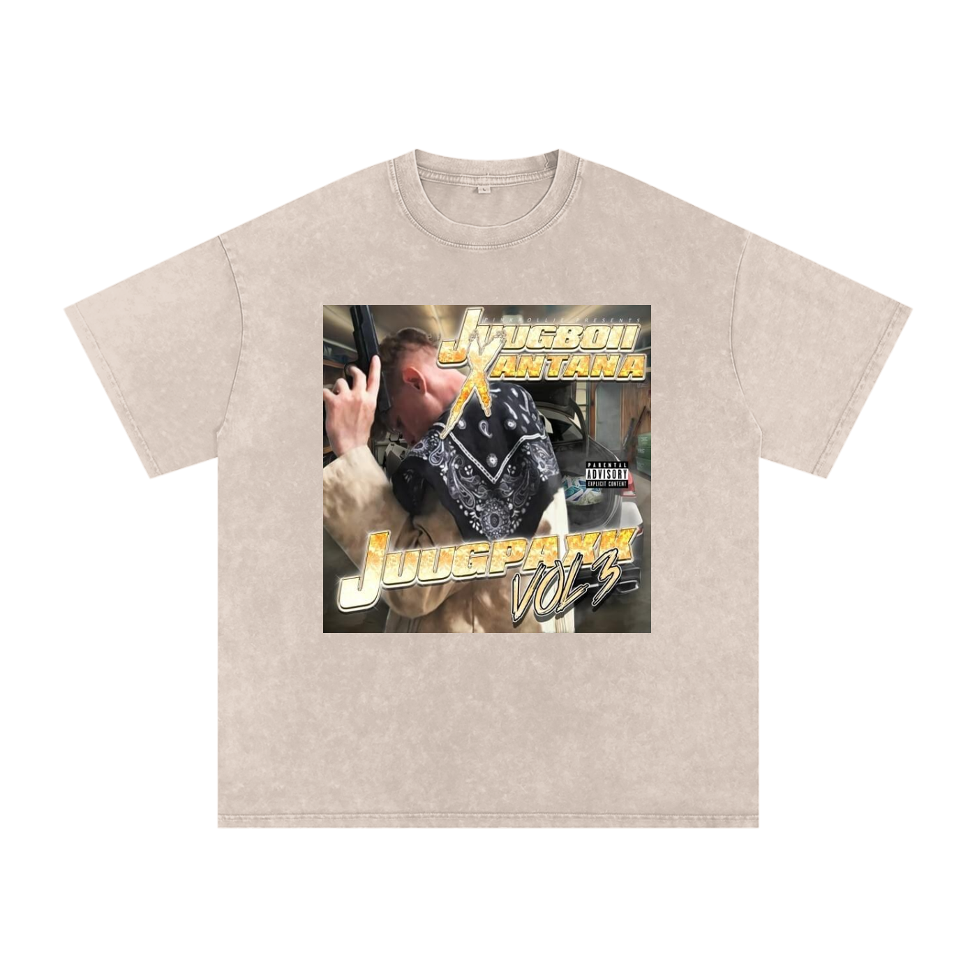 “Juugpaxk Vol. 3” Snow Washed Oversized Cotton T-Shirt