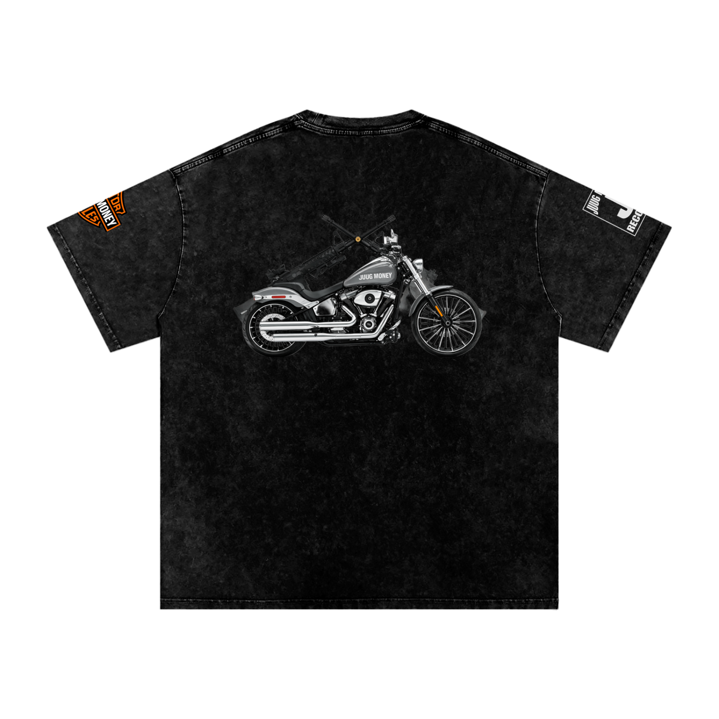 “Juug-Davidson” Snow Washed Oversized Cotton T-Shirt