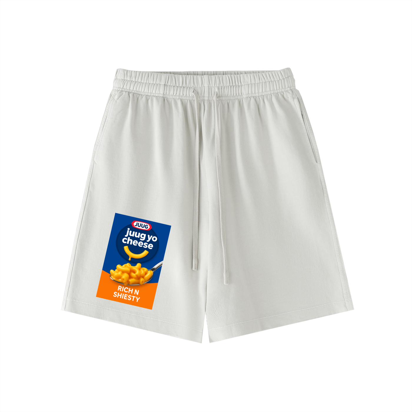 “Juug Yo Cheese” Vintage Wash Cotton Shorts