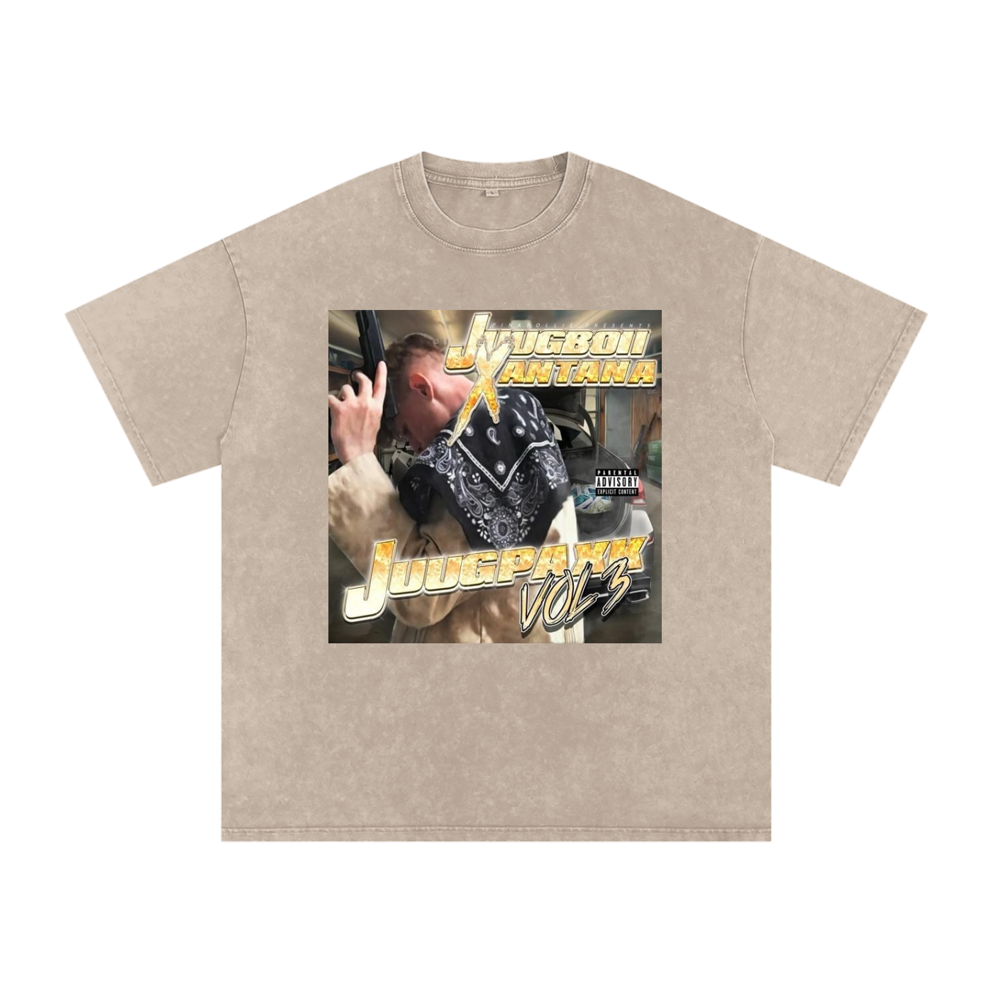 “Juugpaxk Vol. 3” Snow Washed Oversized Cotton T-Shirt