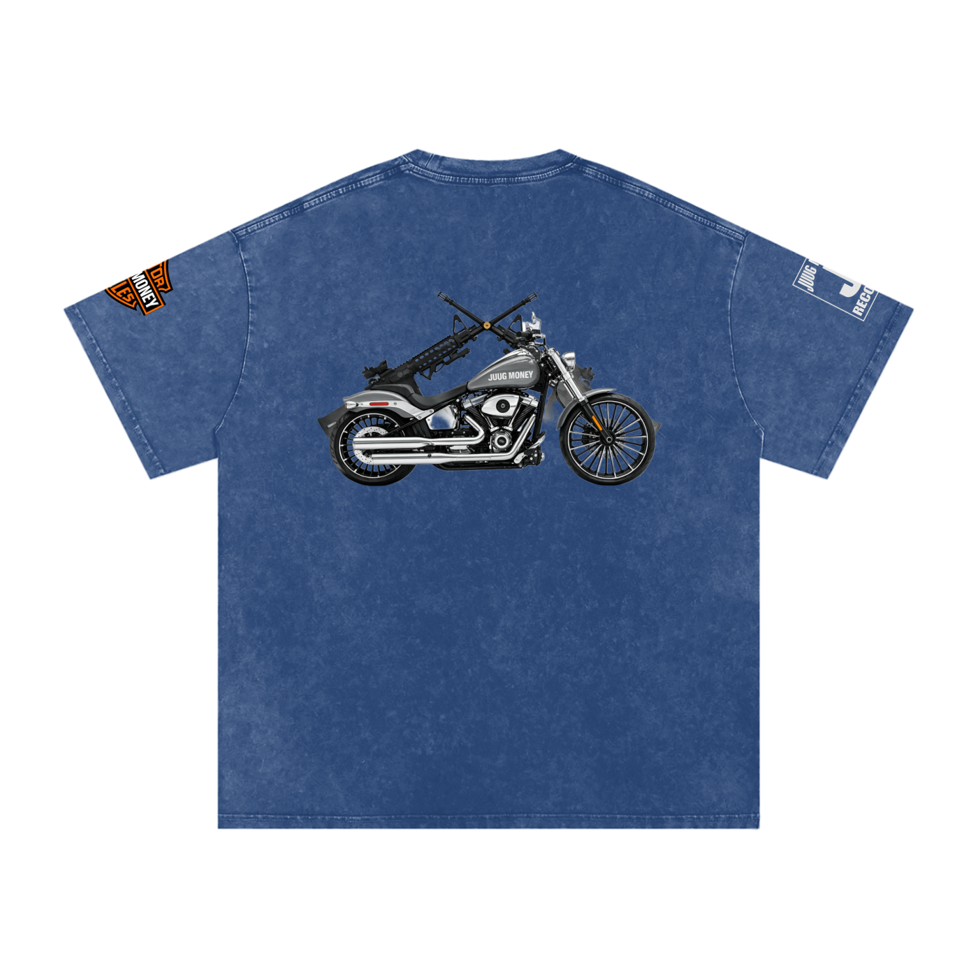 “Juug-Davidson” Snow Washed Oversized Cotton T-Shirt