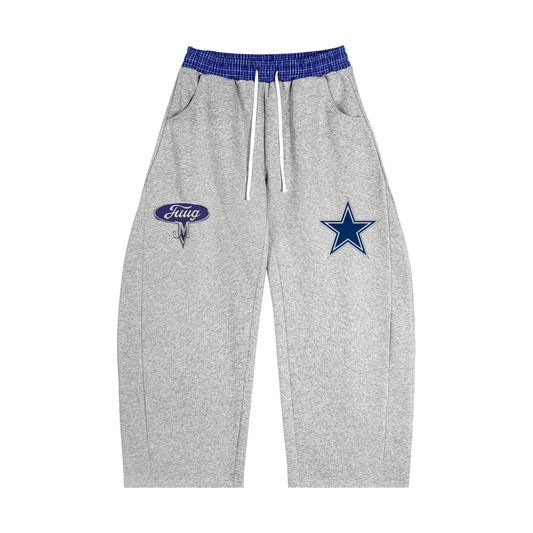 “Juug Motors” Plaid Waistband Barrel Sweatpants