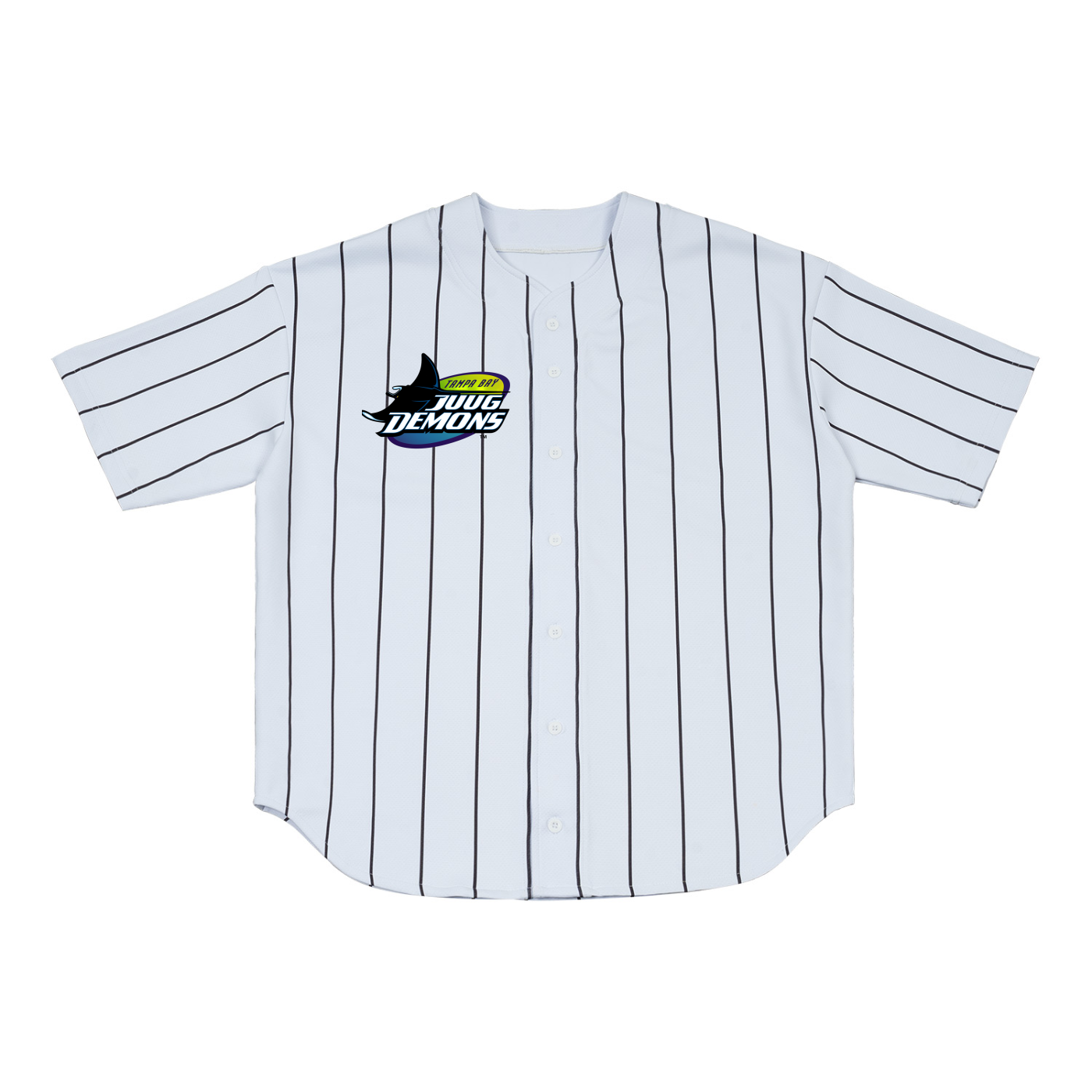 “Tampa Juug Demons” Pinstripe Baseball Jersey