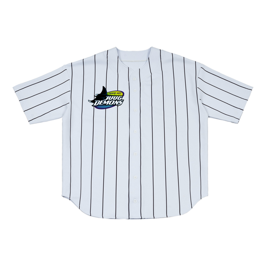 “Tampa Juug Demons” Pinstripe Baseball Jersey